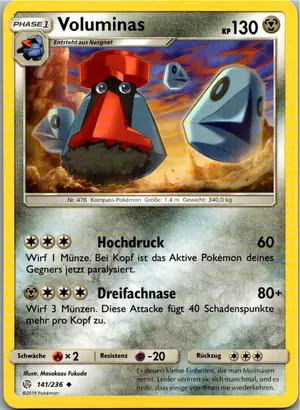 Pokémon-Karte Voluminas 141/236 Welten im Wandel
