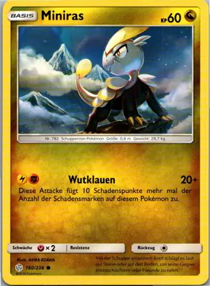 Pokémon-Karte Miniras 160/236 Welten im Wandel