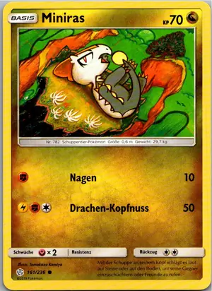 Pokémon-Karte Miniras 161/236 Welten im Wandel