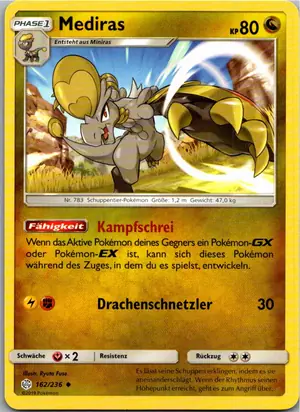 Pokémon-Karte Mediras 162/236 Welten im Wandel