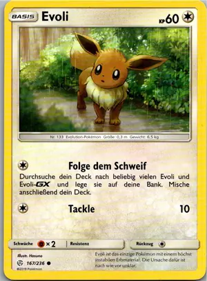 Pokémon-Karte Evoli 167/236 Welten im Wandel