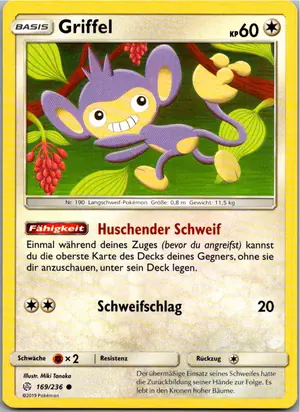 Pokémon-Karte Griffel 169/236 Welten im Wandel