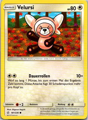 Pokémon-Karte Velursi 181/236 Welten im Wandel