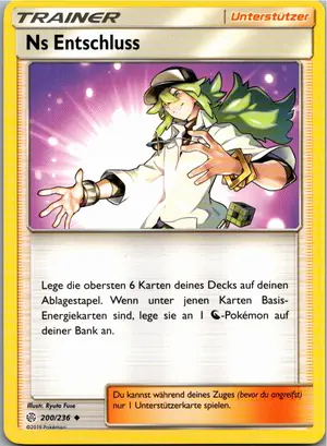 Pokémon-Karte Ns Entschluss 200/236 Welten im Wandel