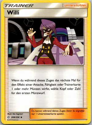 Pokémon-Karte Willi 208/236 Welten im Wandel