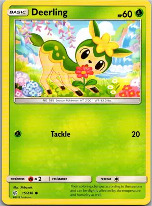 Pokémon-Karte Deerling Sesokitz 15/236 Welten im Wandel