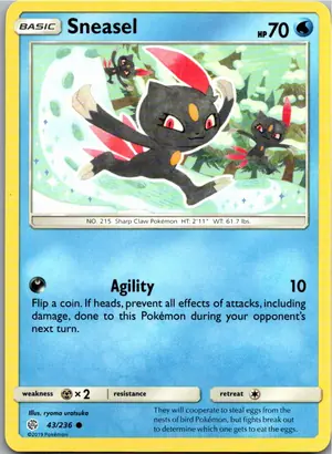 Pokémon-Karte Sneasel Sniebel 43/236 Welten im Wandel