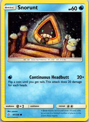 Pokémon-Karte Snorunt Schneppke 47/236 Welten im Wandel