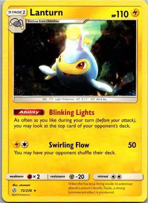 Pokémon-Karte Lanturn 72/236 Welten im Wandel
