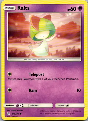 Pokémon-Karte Ralts Trasla 80/236 Welten im Wandel