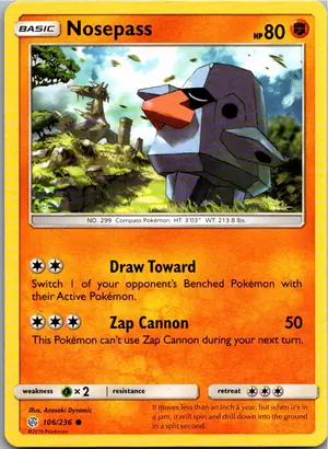 Pokémon-Karte Nosepass Nasgnet 106/236 Welten im Wandel