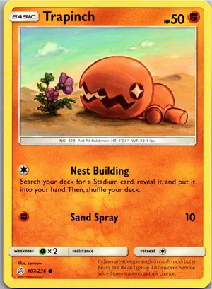 Pokémon-Karte Trapinch Knacklion 107/236 Welten im Wandel