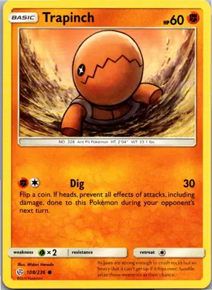 Pokémon-Karte Trapinch Knacklion 108/236 Welten im Wandel