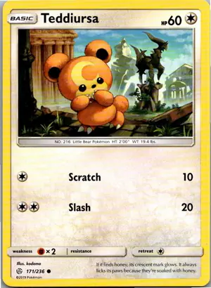 Pokémon-Karte Teddiursa 171/236 Welten im Wandel