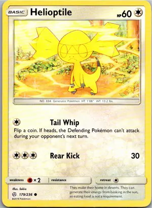 Pokémon-Karte Helioptile Eguana 179/236 Welten im Wandel