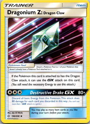 Pokémon-Karte Dragonium Z: Dragon Claw Dragonium Z 190/236 Welten im Wandel