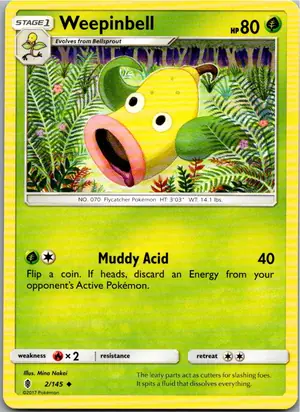 Pokémon-Karte Weepinbell Ultrigaria 2/145 Stunde der Wächter