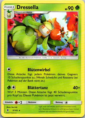Pokémon-Karte Dressella 5/145 Stunde der Wächter