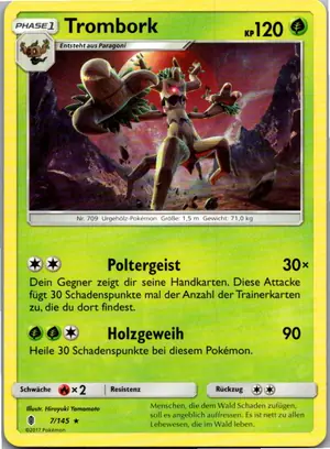 Pokémon-Karte Trombork 7/145 Stunde der Wächter