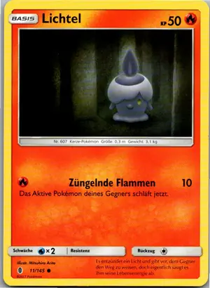 Pokémon-Karte Lichtel 11/145 Stunde der Wächter