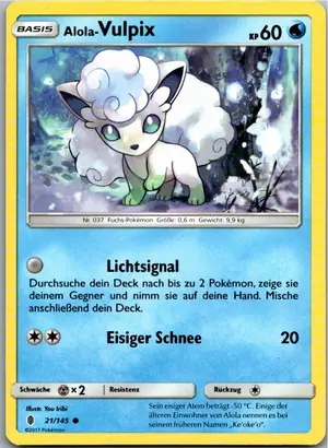 Pokémon-Karte Vulpix 21/145 Stunde der Wächter