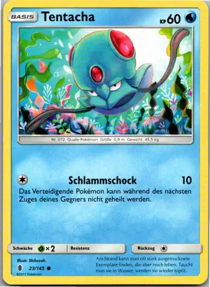 Pokémon-Karte Tentacha 23/145 Stunde der Wächter