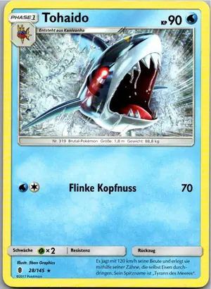 Pokémon-Karte Tohaido 28/145 Stunde der Wächter