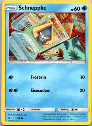 Pokémon-Karte Schneppke 31/145 Stunde der Wächter