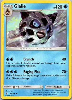 Pokémon-Karte Glalie Firnontor 32/145 Stunde der Wächter