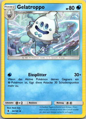 Pokémon-Karte Gelatroppo 34/145 Stunde der Wächter