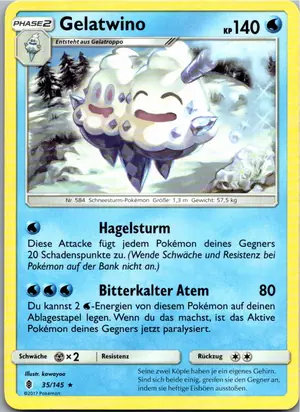 Pokémon-Karte Gelatwino 35/145 Stunde der Wächter