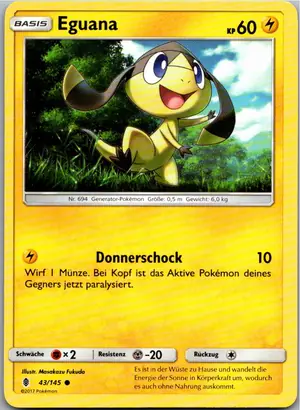 Pokémon-Karte Eguana 43/145 Stunde der Wächter