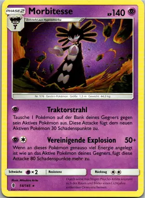 Pokémon-Karte Morbitesse 54/145 Stunde der Wächter