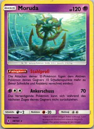 Pokémon-Karte Moruda 59/145 Stunde der Wächter