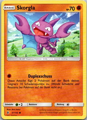 Pokémon-Karte Skorgla 67/145 Stunde der Wächter