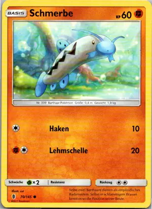 Pokémon-Karte Schmerbe 70/145 Stunde der Wächter