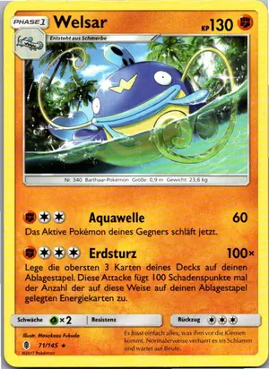 Pokémon-Karte Welsar 71/145 Stunde der Wächter