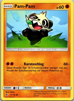 Pokémon-Karte Pam-Pam 72/145 Stunde der Wächter