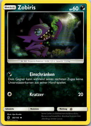 Pokémon-Karte Zobiris 80/145 Stunde der Wächter