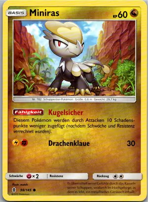 Pokémon-Karte Miniras 98/145 Stunde der Wächter
