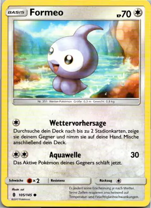 Pokémon-Karte Formeo 105/145 Stunde der Wächter