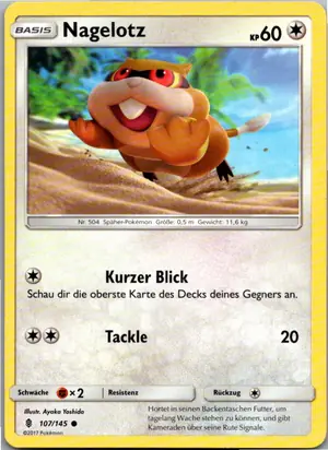 Pokémon-Karte Nagelotz 107/145 Stunde der Wächter
