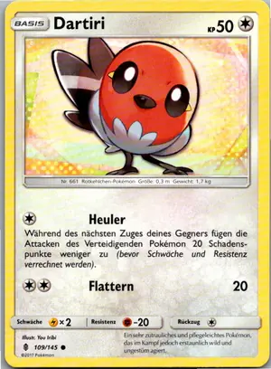 Pokémon-Karte Dartiri 109/145 Stunde der Wächter