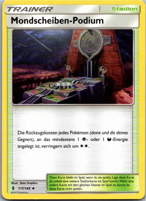 Pokémon-Karte Mondscheiben-Podium 117/145 Stunde der Wächter