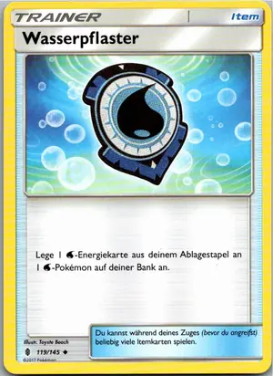 Pokémon-Karte Wasserpflaster 119/145 Stunde der Wächter