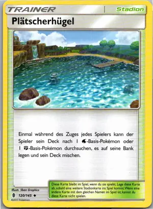 Pokémon-Karte Plätscherhügel 120/145 Stunde der Wächter