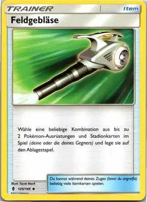 Pokémon-Karte Feldgebläse 125/145 Stunde der Wächter