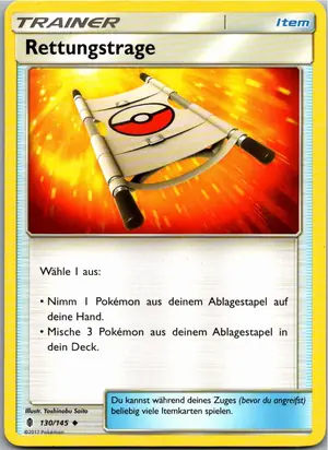 Pokémon-Karte Rettungstrage 130/145 Stunde der Wächter