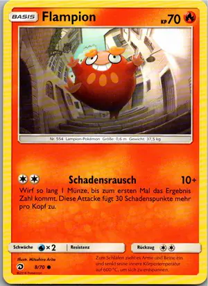 Pokémon-Karte Flampion 8/70 Majestät Der Drachen
