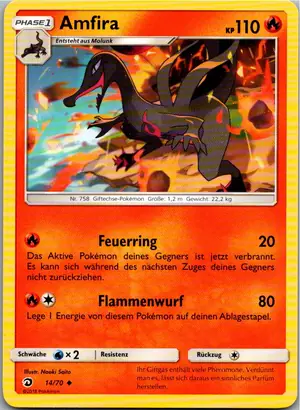 Pokémon-Karte Amfira 14/70 Majestät Der Drachen